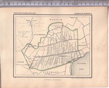 Berkhout.  Map Kuyper Gemeente atlas van Noord Holland