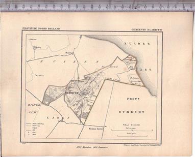 Blaricum.  Map Kuyper Gemeente atlas van Noord Holland