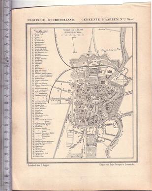 Haarlem ( stad )  Map Kuyper Gemeente atlas van Noord Holland