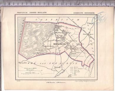 Heemskerk.  Map Kuyper Gemeente atlas van Noord Holland