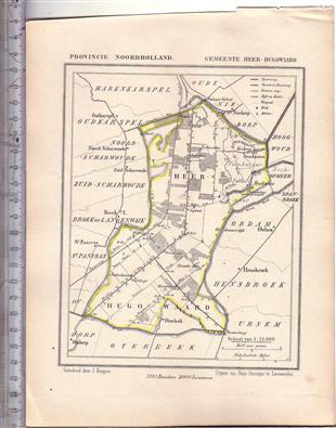 Heerhugowaard. ( Heer - hugowaard )  Map Kuyper Gemeente atlas van Noord Holland