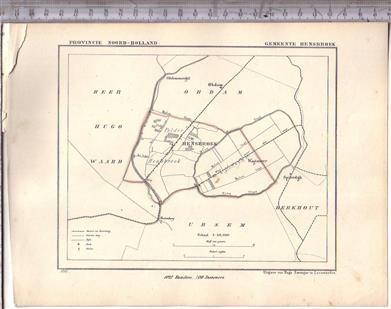 Hensbroek.  Map Kuyper Gemeente atlas van Noord Holland