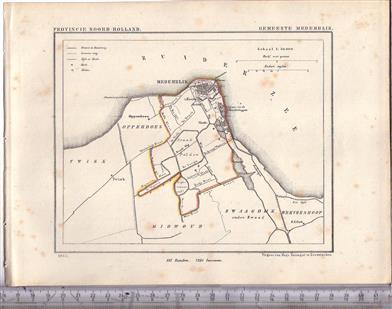 Medemblik.  Map Kuyper Gemeente atlas van Noord Holland