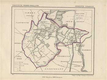 Uitgeest.  Map Kuyper Gemeente atlas van Noord Holland