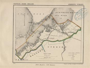 Uithoorn.  Map Kuyper Gemeente atlas van Noord Holland