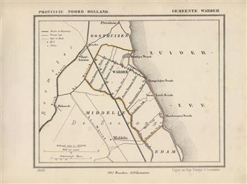 Warder.  Map Kuyper Gemeente atlas van Noord Holland