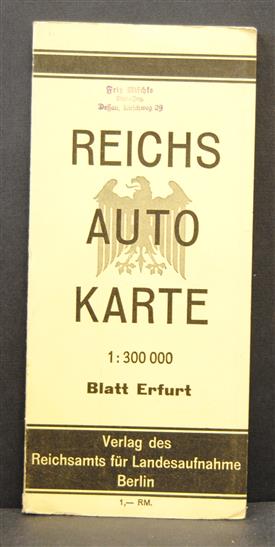 Reichs-Auto-Karte. Blatt ERFURT (Massstab) 1:300000.