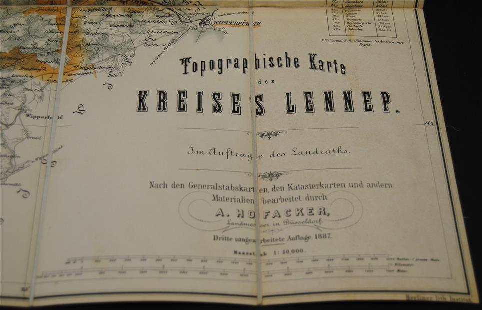 Topographische Karte des Kreises Lennep ...