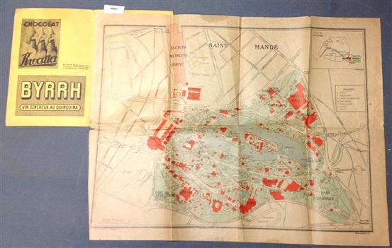 ( MAP ) Plan officiel de l'exposition Coloniale Paris 1931