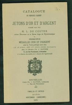 Catalogue du précieux Cabinet de jetons d'or et d'argent formé par feu.