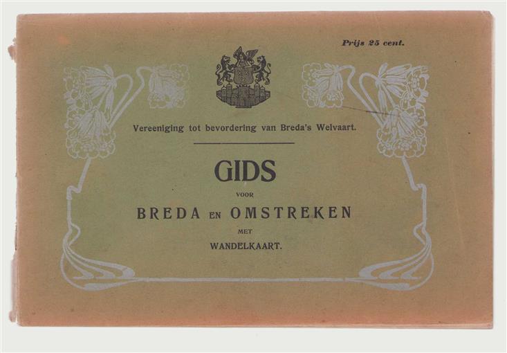 Gids voor Breda en omstreken, met wandelkaart ( ZONDER WANDELKAART ( was een losse bijlage en is niet meer aanwezig )