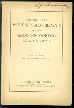 Bijdrage tot de wordingsgeschiedenis van den grooten oorlog