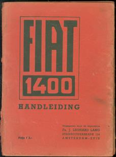 Fiat 1400 Handleiding.