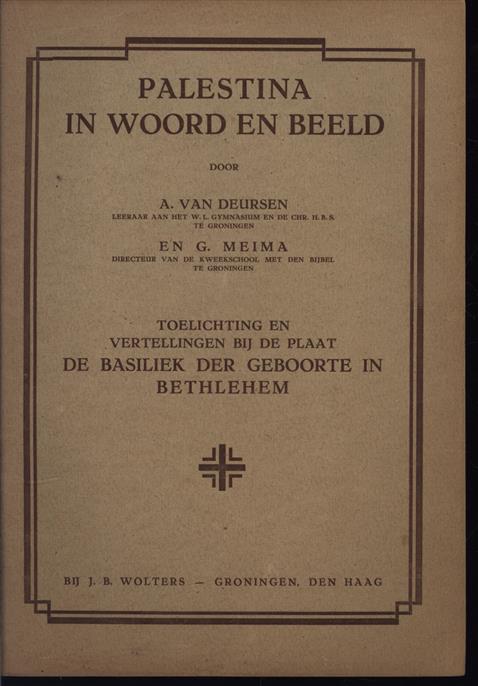 Palestina in woord en beeld: Toelichtingen en vertellingen bij de plaat : DE BASILIEK DER GEBOORTE IN BETHLEHEM.