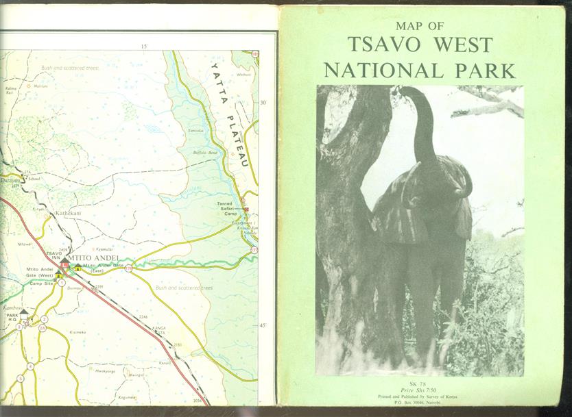 Map of Tsavo West National Park.
