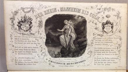 Neues Panorama des Rheins von Mannheim bis Cöln. Mit 45 Randbildern nebst Beschreibung.- Nouveau Panorama du Rhin de Mannheim a Cologne. Avec 45 vignettes et descriptions. - New Panorama of the Rhine from Mannheim to Cologne. With 45 marginal Views.