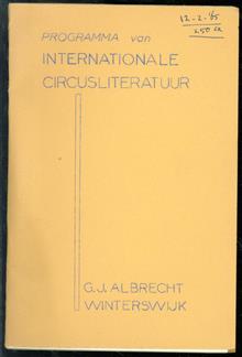 Programma van internationale circusliteratuur