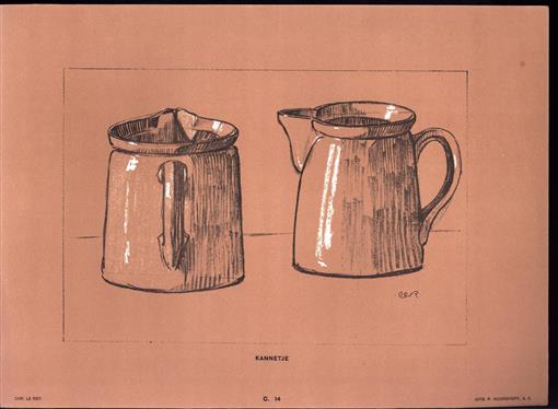 (DECORATIEVE PRENT - LITHO ) KANNETJE