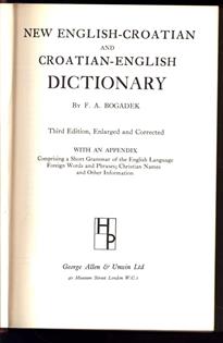 New English-Croatian and Croatian-English dictionary