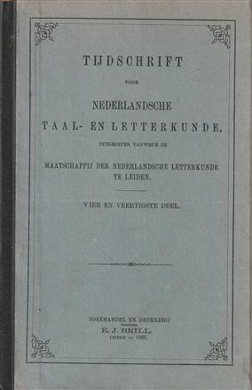 Tijdschrift voor Nederlandsche taal- en letterkunde