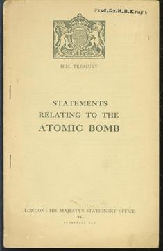Statements relating to the atomic bomb