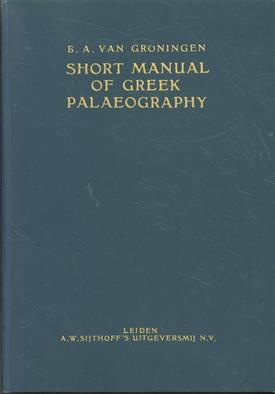 Short manual of Greek palaeography