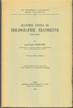 Quatorze annees de bibliographie Erasmienne (1936-1949), avec un tableau d�pliant