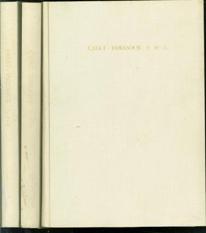 ( 9 jaargangen ) Caert-thresoor, tijdschrift voor de historische kartografie in Nederland ( jaargang 3 tm 11 in 3 linnen banden met rugtitel )