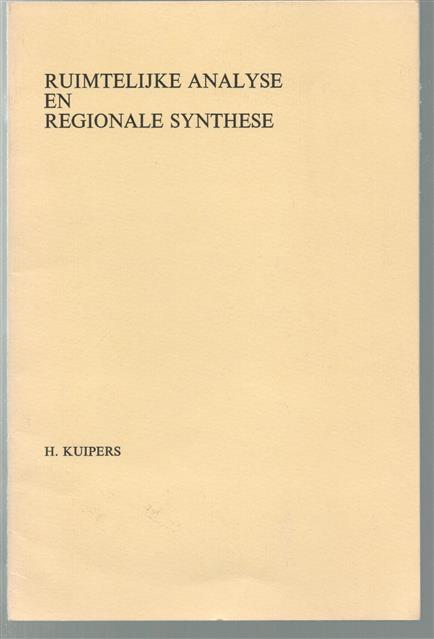 Ruimtelijke analyse en regionale synthese