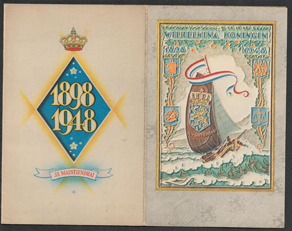 Advertising brochure: De Porceleyne fles. "Wilhelmina Koningin 1828 - 1948