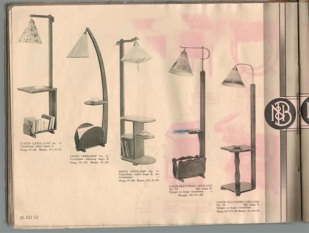 (BEDRIJF CATALOGUS - TRADE CATALOGUE) Complete garnituren voor huiskamer Salon en Slaapkamer - kleinmeubelen 1939 - 1940