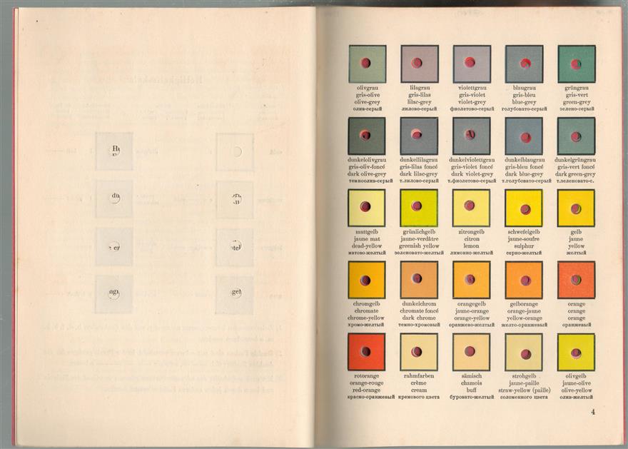 Schwaneberger Farben-Tafeln fur Briefmarkensammler = Tableaux de couleurs pour collectionneurs = Colour-tables for stamp-collectors.