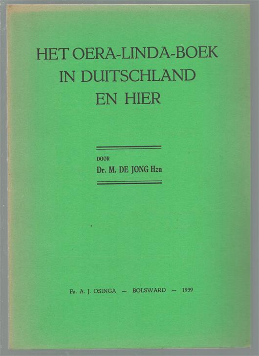 Het Oera-Linda-Boek in Duitschland en hier