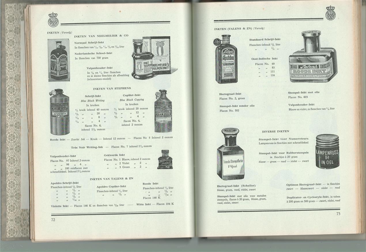 (BEDRIJF CATALOGUS - TRADE CATALOGUE) Afbeeldingenboek 1932 ( catalogus kantoorboekhandel ) + prijslijst 1932