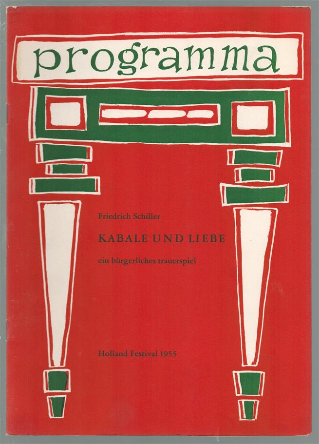 Kabale und Liebe., Holland festival 1955 PROGRAMM