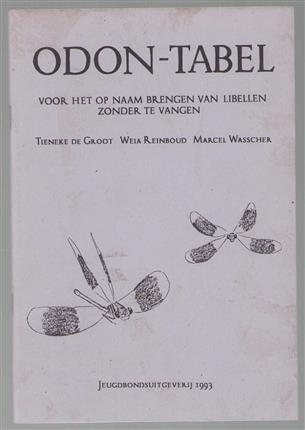 Odon-tabel, voor het op naam brengen van libellen zonder te vangen