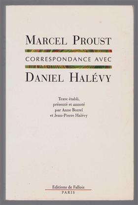 Correspondance avec Daniel Halevy