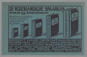 Reclame briefkaart / folder : De Nederlandsche Spaarkas - Rokin 95 Amsterdam