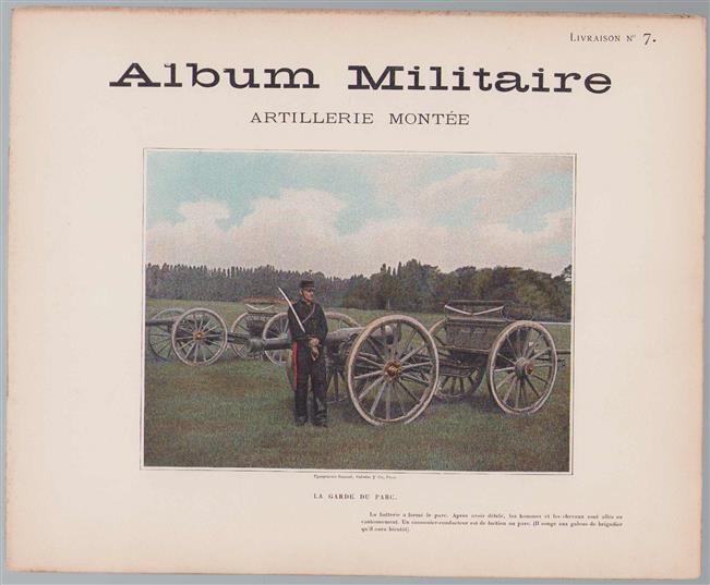 Album militaire de l'Armee francaise. Artillerie Montee