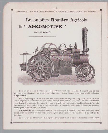 (BEDRIJF CATALOGUS - TRADE CATALOGUE) Machines agricoles et industielles - Catalogue de Rouleaux Compresseurs  et Roulieres