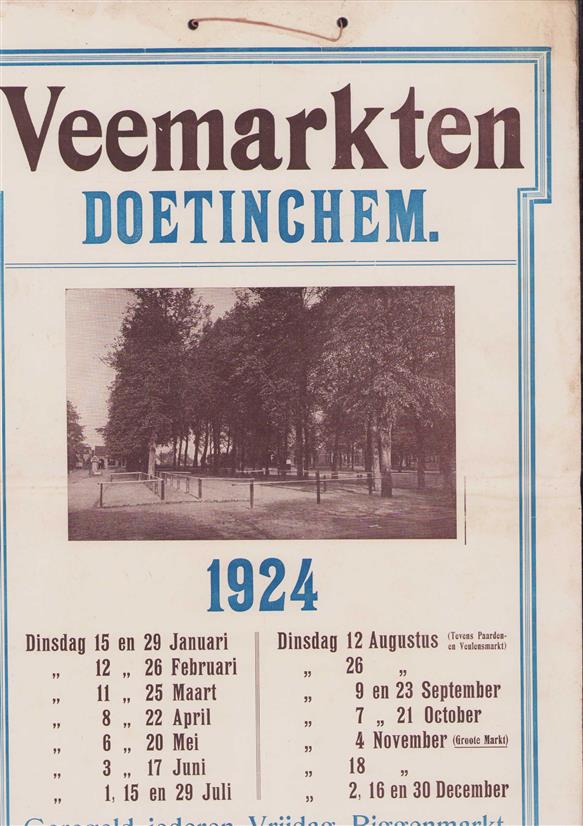 (Kalender) Veemarkten Doetinchem 1924