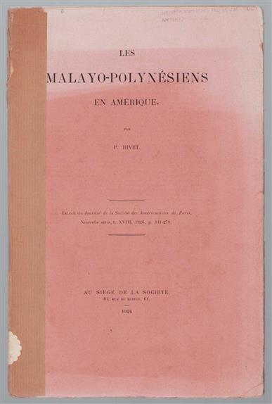 Les Malayo-Polynesiens en Amerique