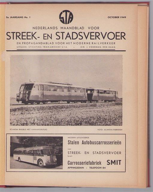 5e jaargang - Nederlands maandblad voor streek- en stadsvervoer : propagandablad voor het moderne railverkeer.
