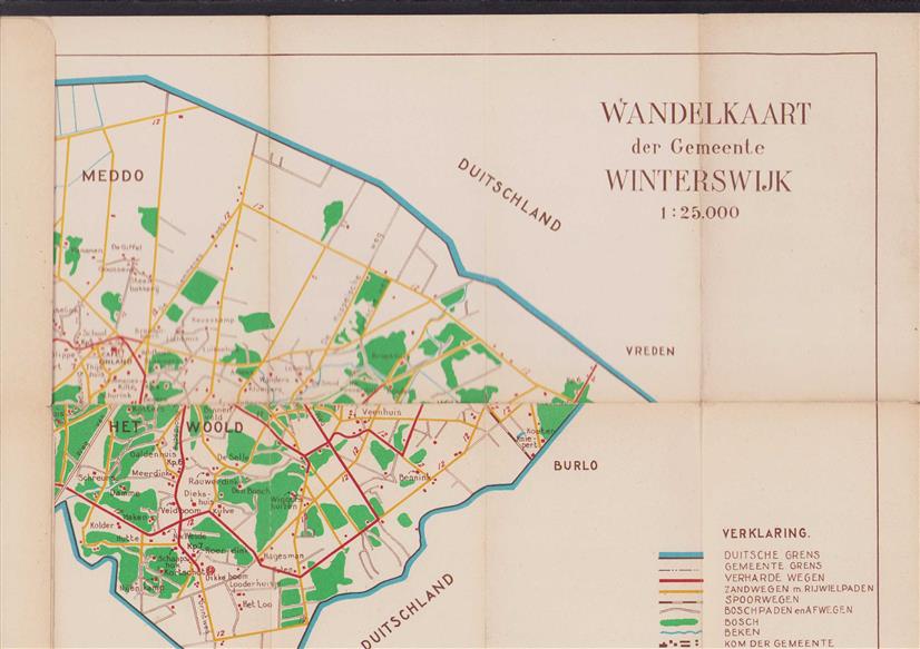 Wandelkaart der gemeente Winterswijk.
