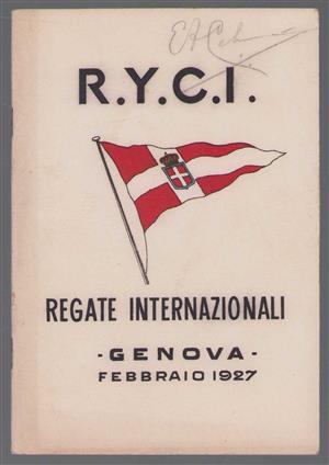 Regate Internazionale a Vela  Genova 13-27 Febraio 1927