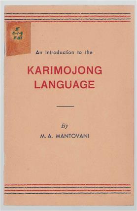 An introduction to the Karimojong language,
