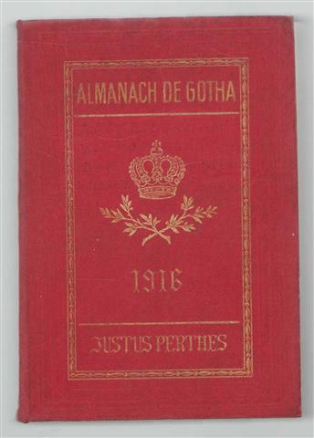 Almanach de Gotha : annuaire genealogique, diplomatique et statistique, 1916