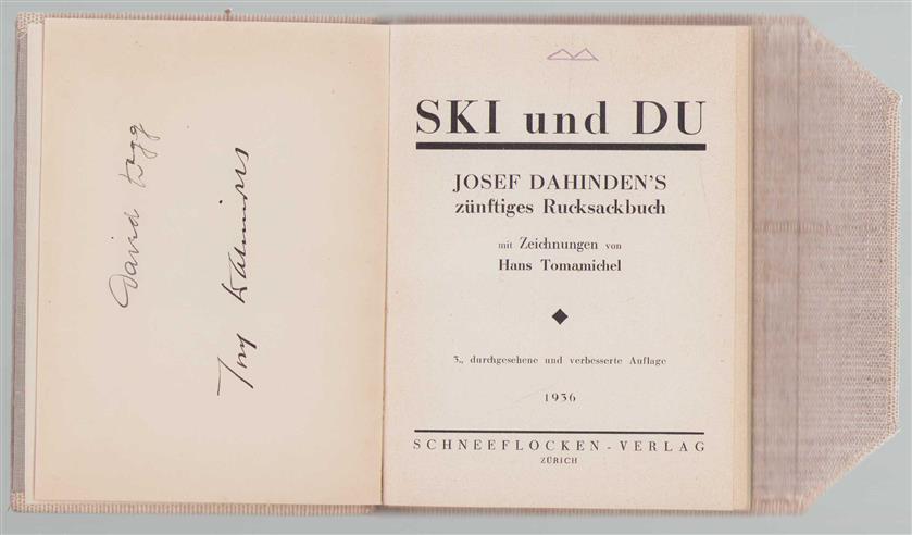 Ski und Du, Josef Dahinden's zunftiges Rucksackbuch