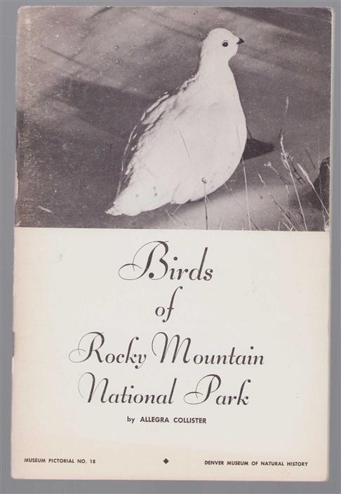 Annotated checklist of birds of Rocky Mountain National Park and Shadow Mountain Recreation Area in Colorado