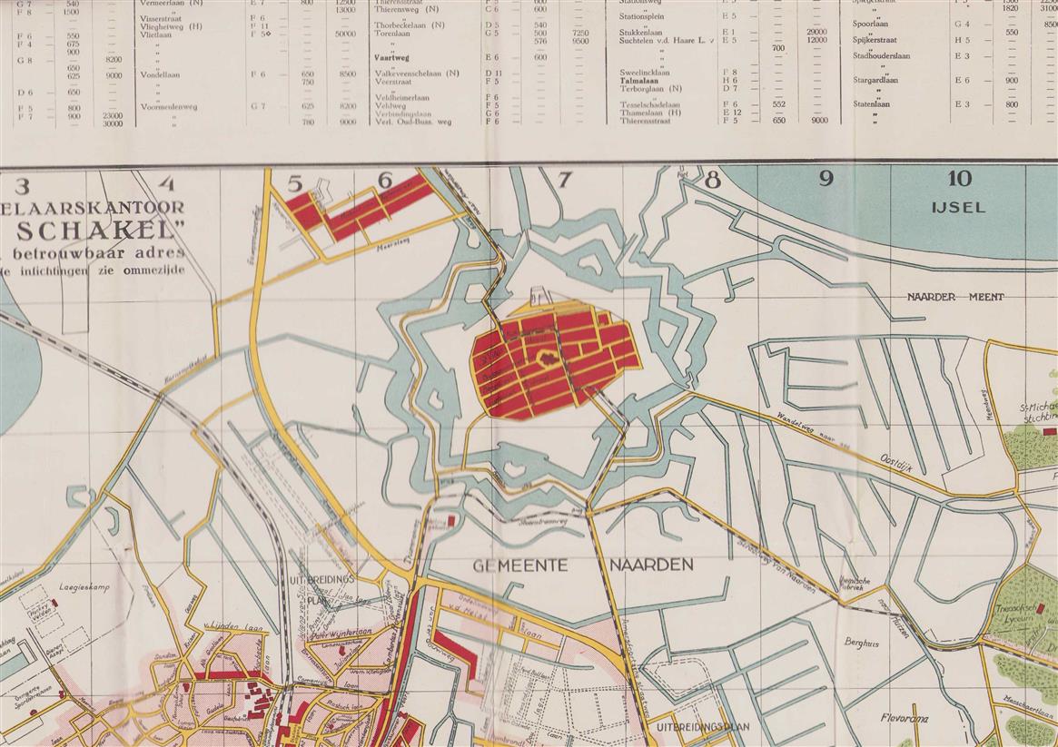 Kaart van Bussum en omstreken ( wandelkaart-woninggids)